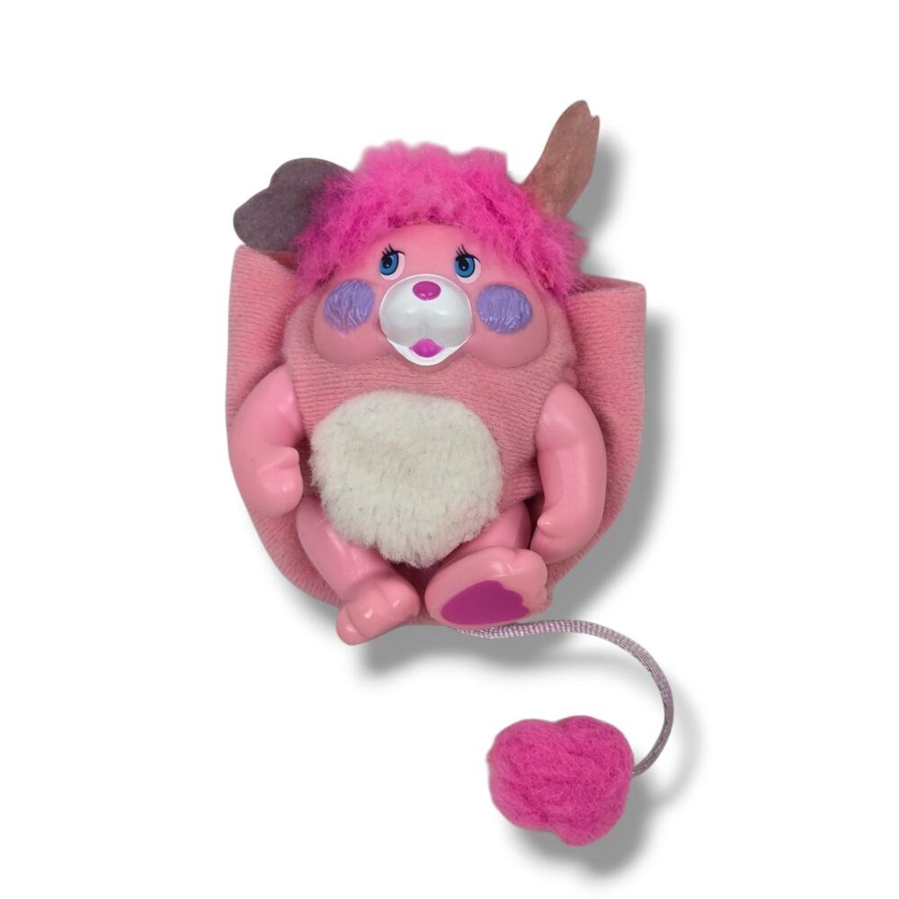 Popple Mattel Pocket Popples Cribsy 3" Pink Mini Plush Figure 1986 Vintage
